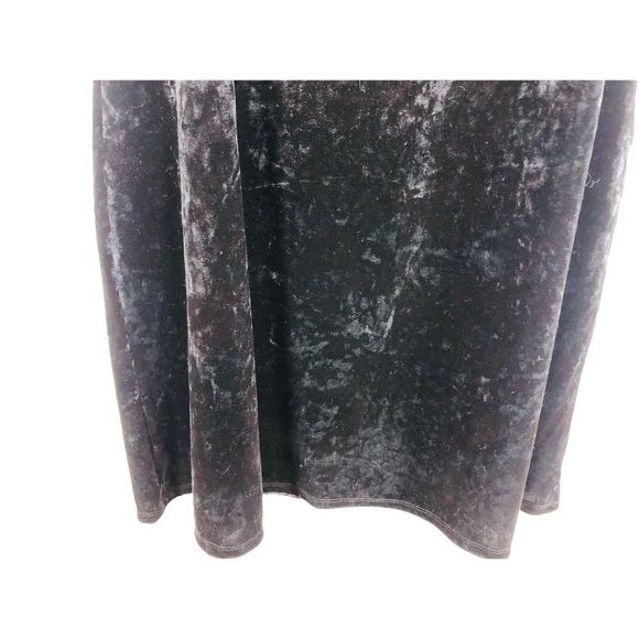 8481 Women's sz large Black velour velvet Little Black dress - Picture 4 of 8